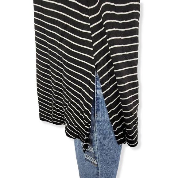 Ultra Flirt Stripe Cold Shoulder long sleeve Top XS Junior - Picture 4 of 4
